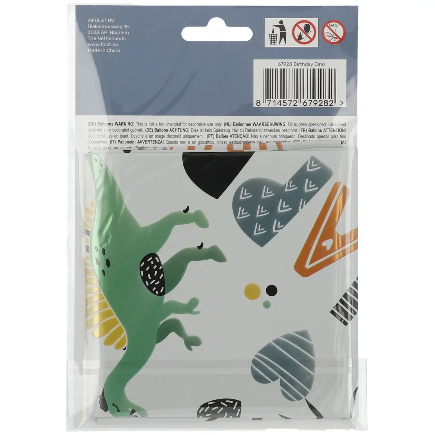 Dino Roars Party Foil Balloon - 45cm