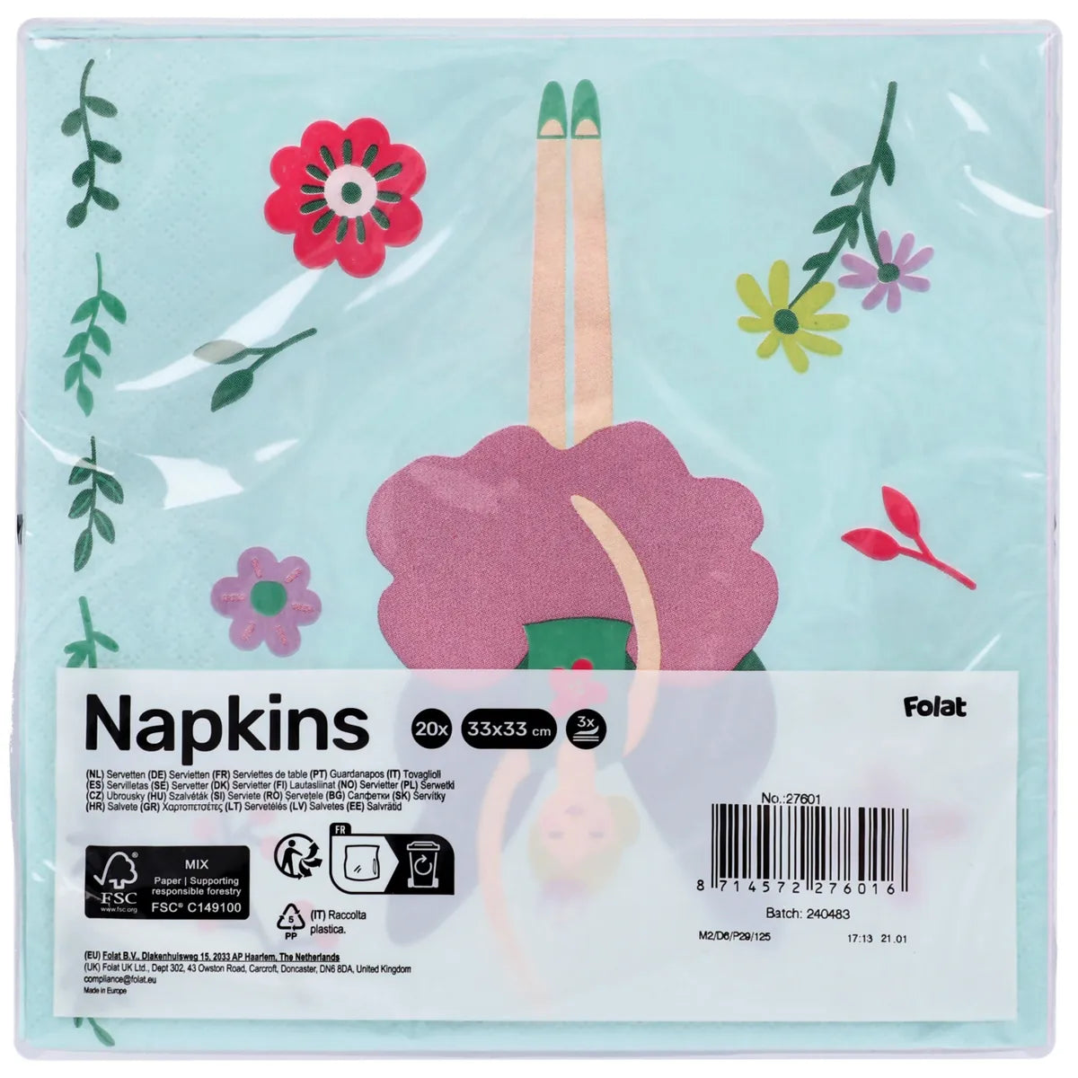 Fabulous Fairy Party Napkins 33x33cm - 20 Pieces