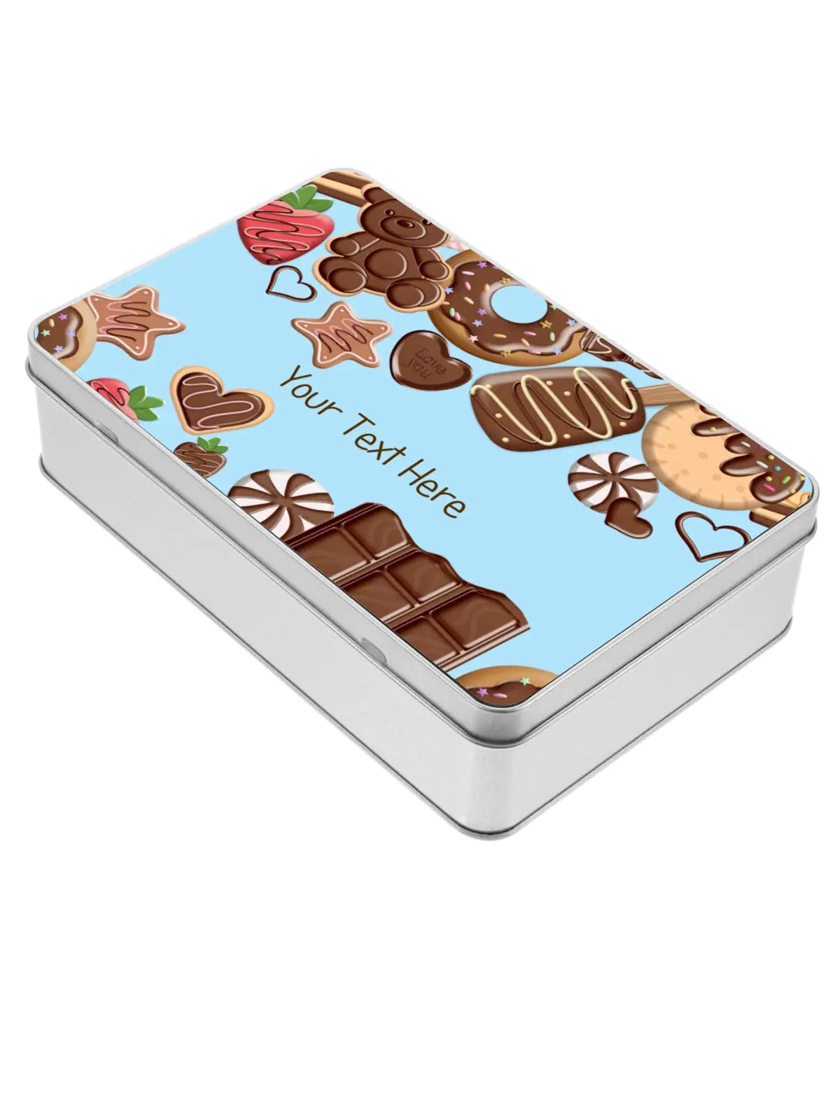Personalised Your Text and Background Colour Storage Tin Gift