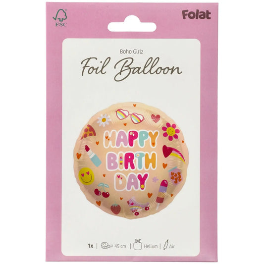 Boho Girlz Party Foil Balloon - 45cm