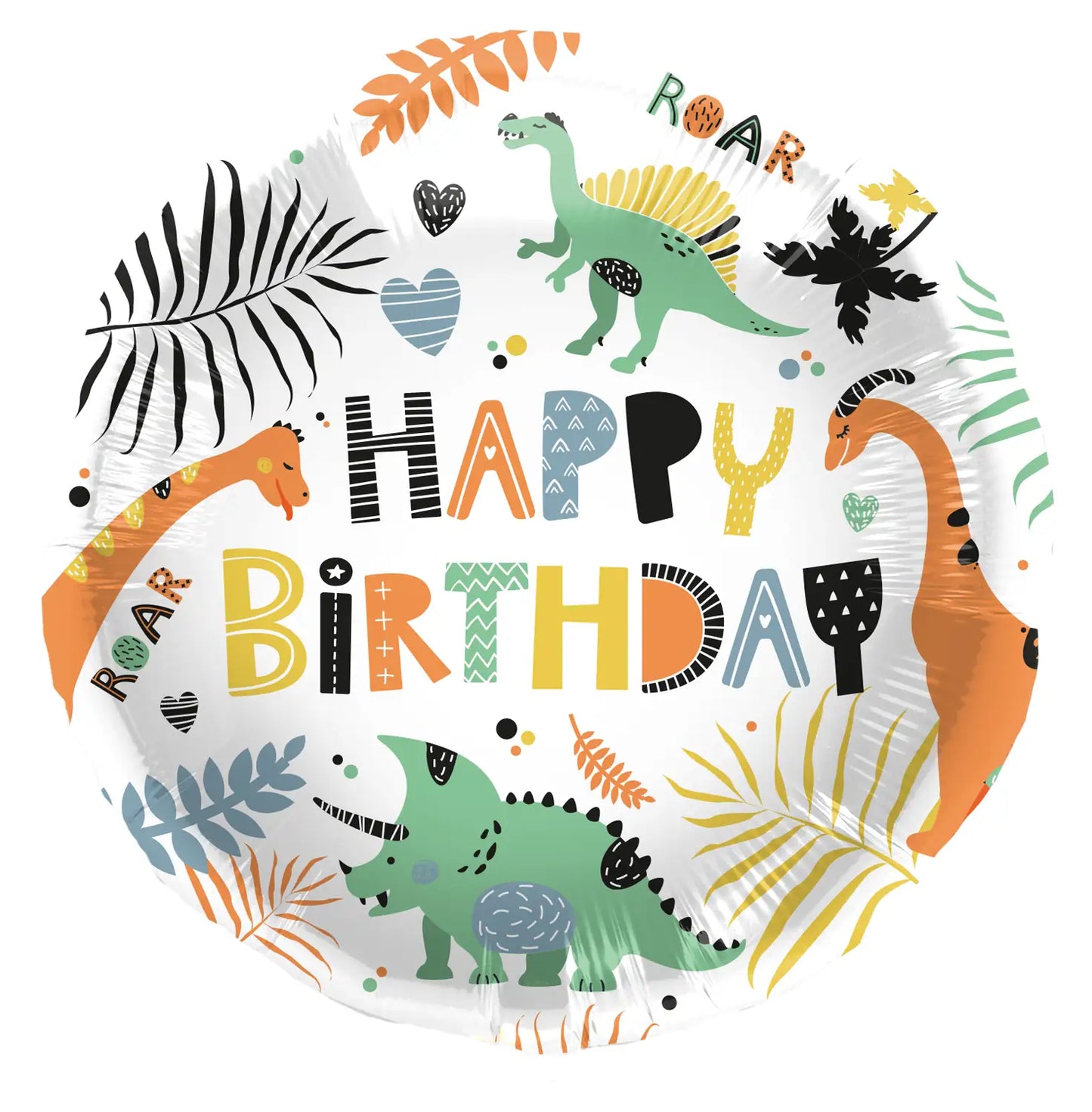Dino Roars Party Foil Balloon - 45cm