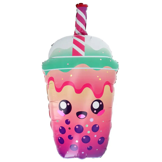 Kawaii Party Bubble Tea Foil Balloon - 38x76cm
