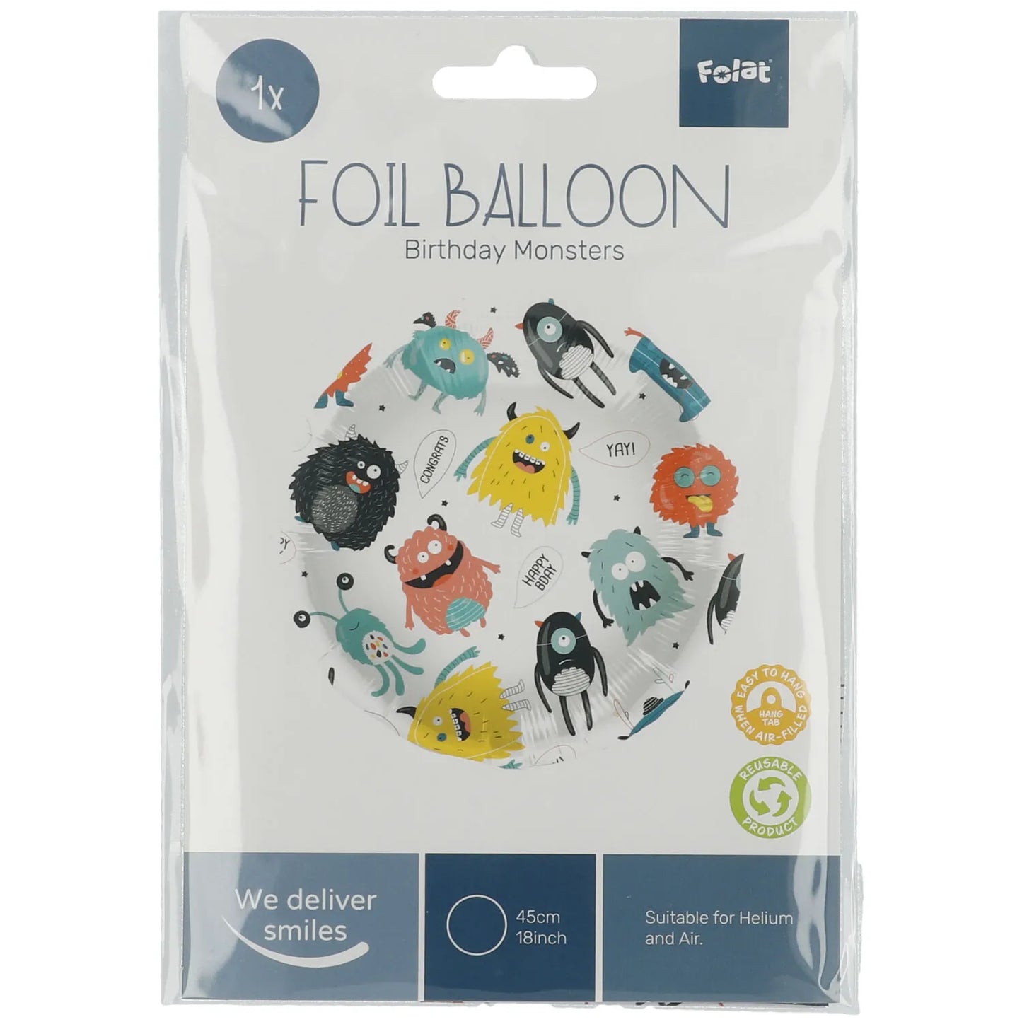 Monster Bash Foil Balloon - 45cm