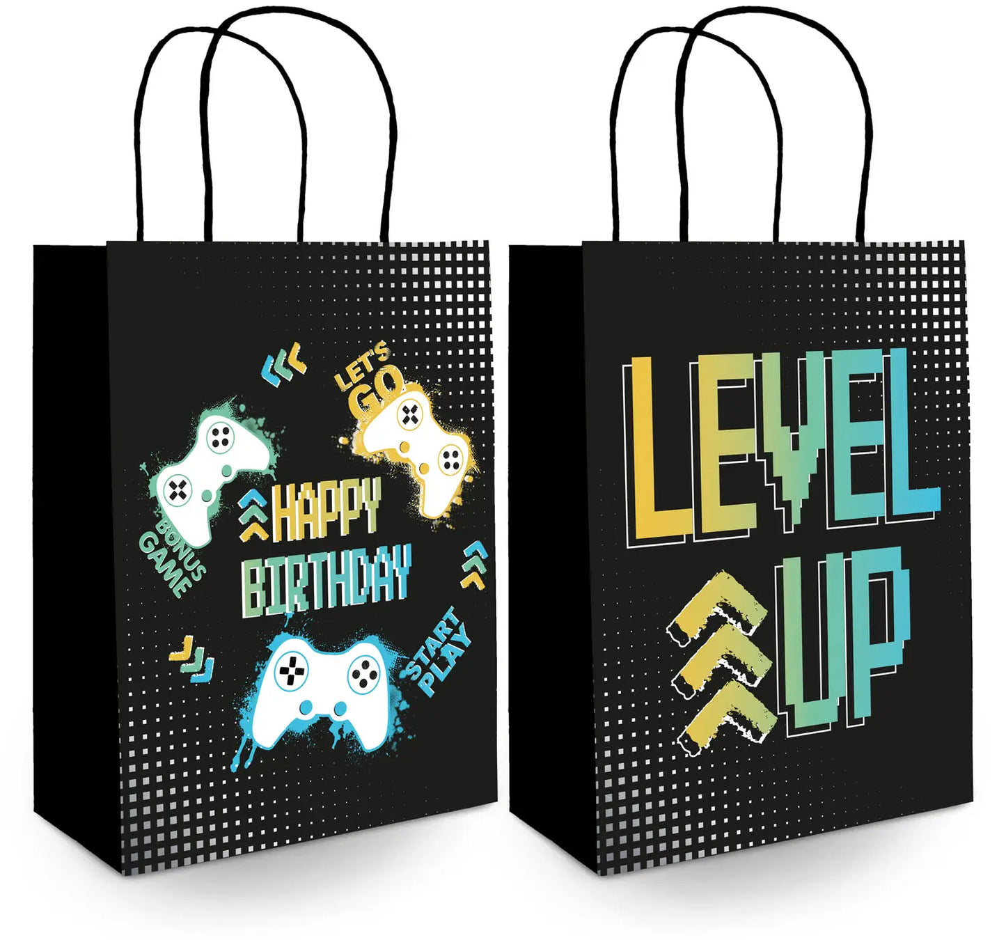 Level Up Gaming Party Gift Bags 20x27cm - 6 Pieces