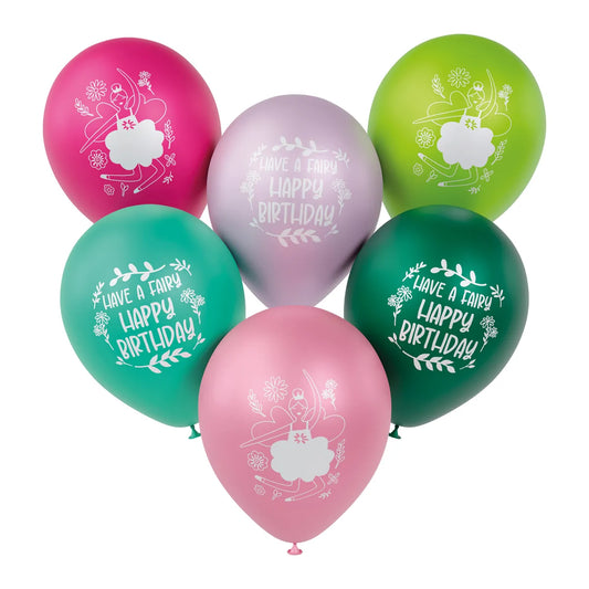 Fabulous Fairy Latex Balloons 33cm - 6 Pieces