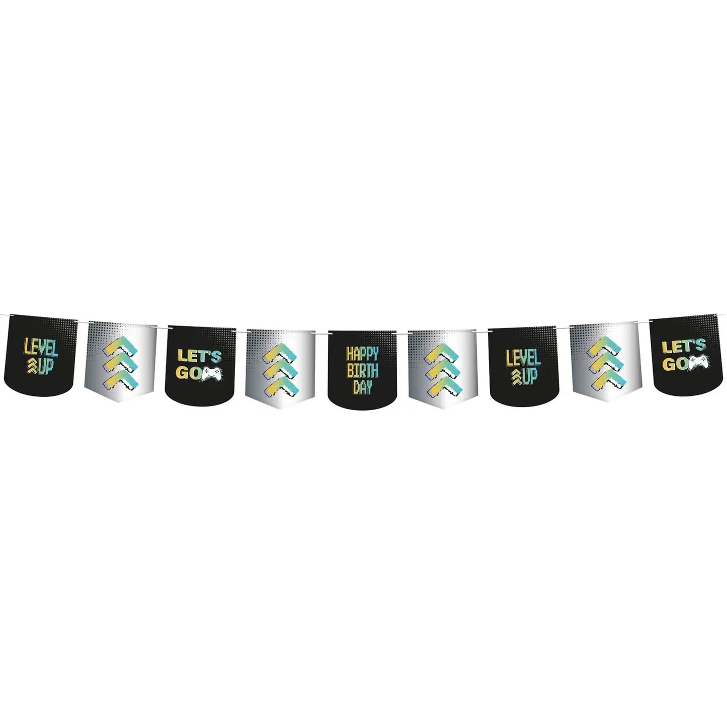 Level Up Gaming Party Bunting / Flag Garland