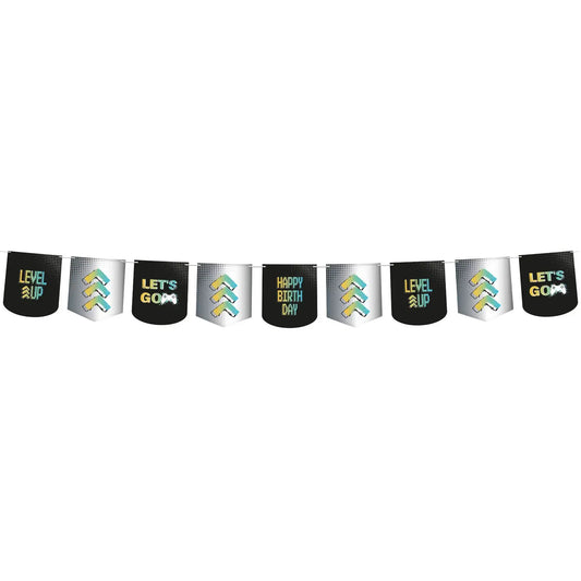 Level Up Gaming Party Bunting / Flag Garland