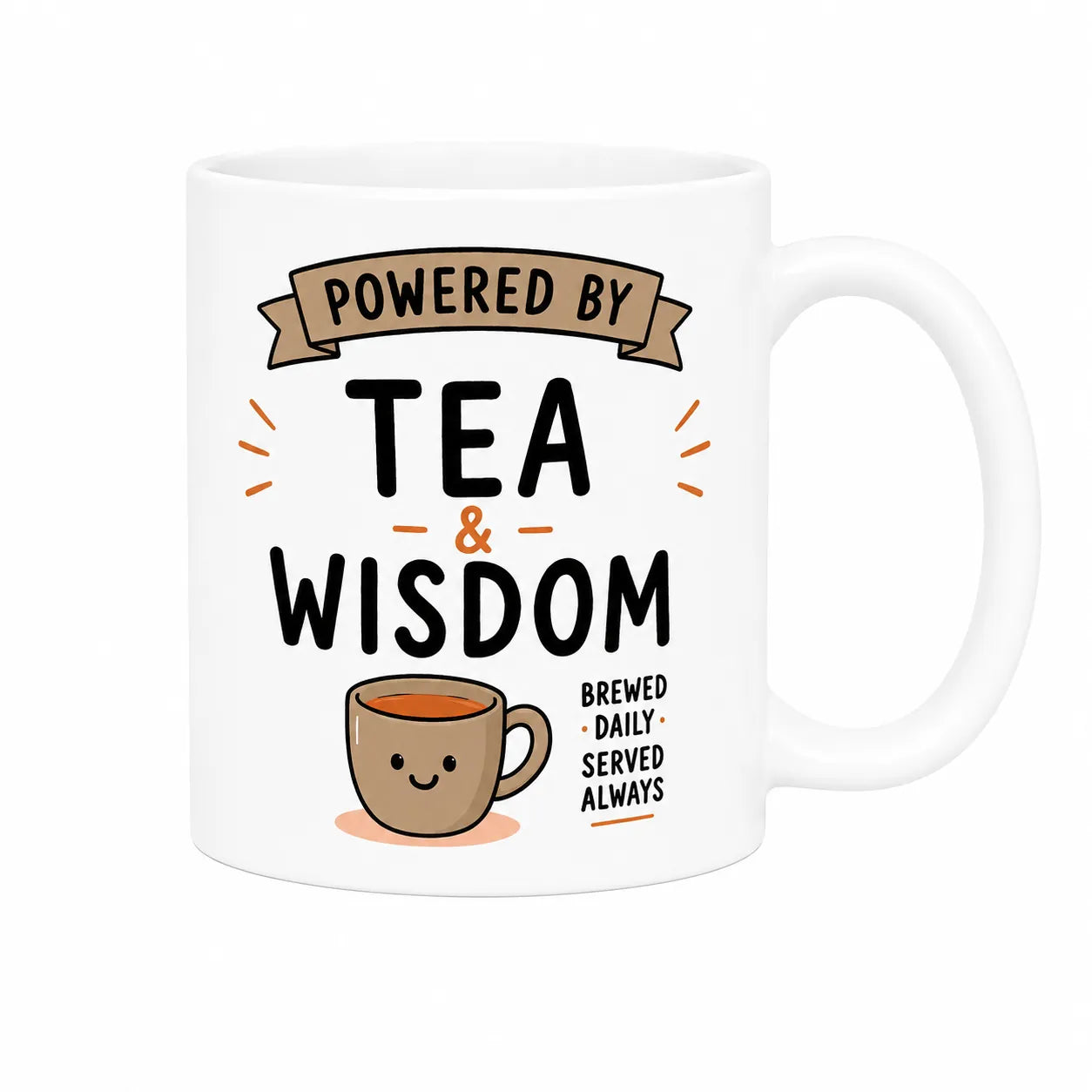 Powered by Tea and Wisdom Mug