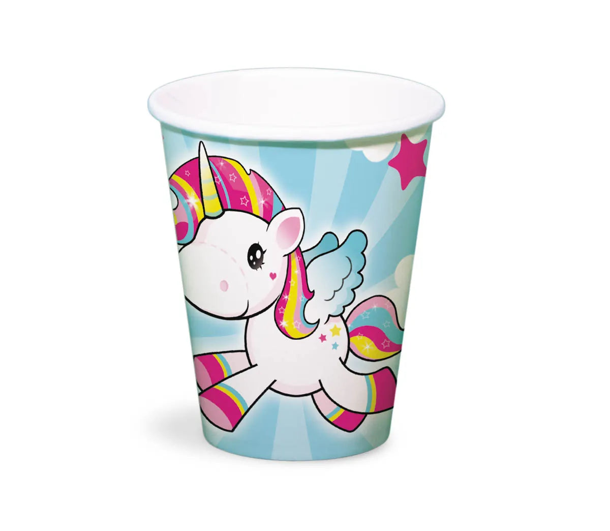 Unicorn Paper Cups 250ml - 8 Pieces