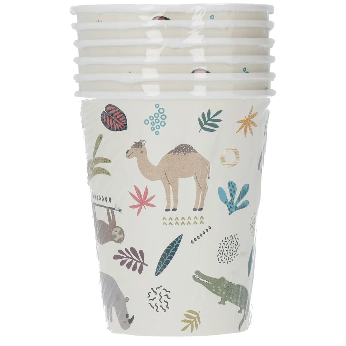 Zoo Party Paper Cups 250ml - 8 Pieces