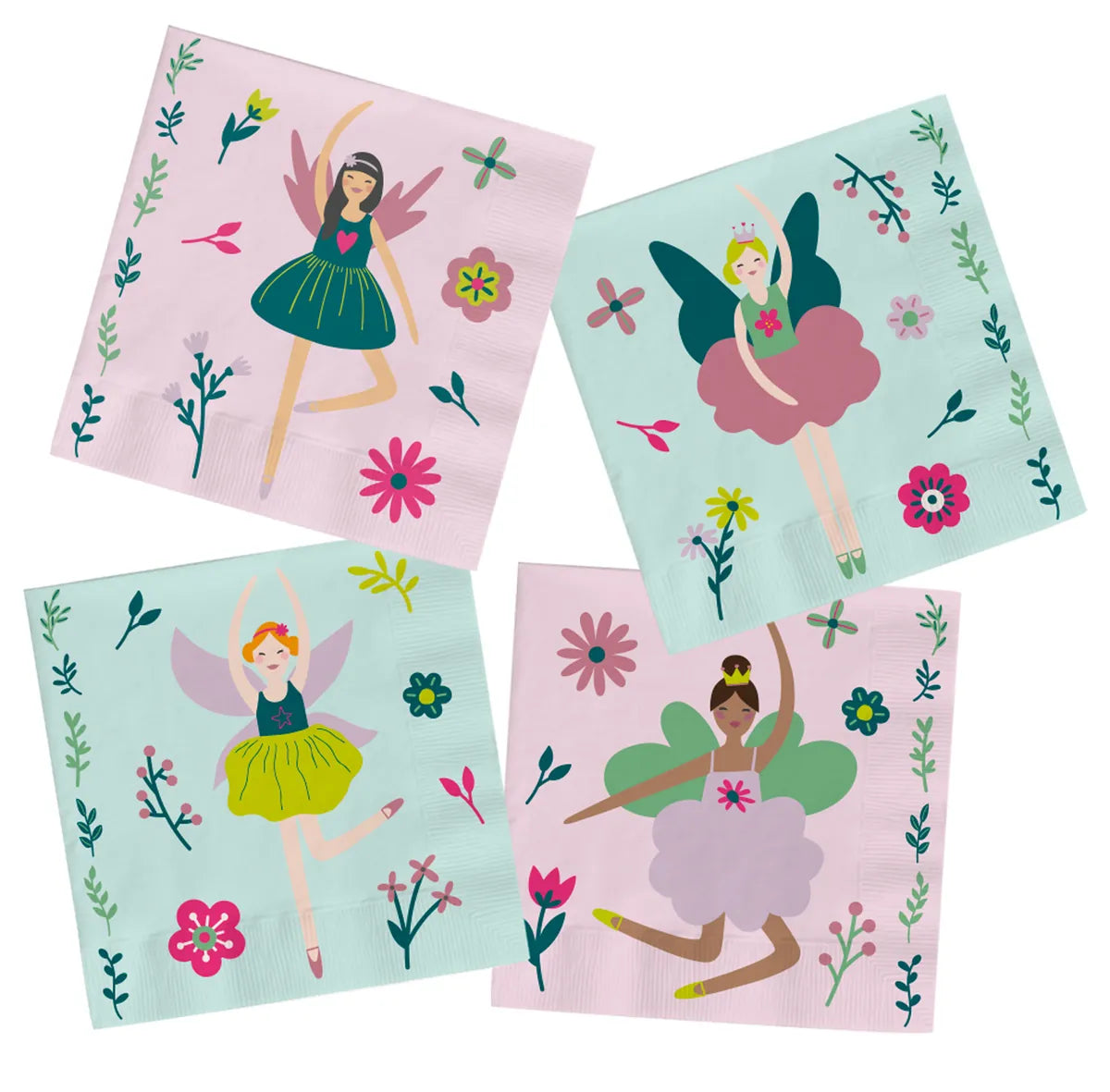 Fabulous Fairy Party Napkins 33x33cm - 20 Pieces