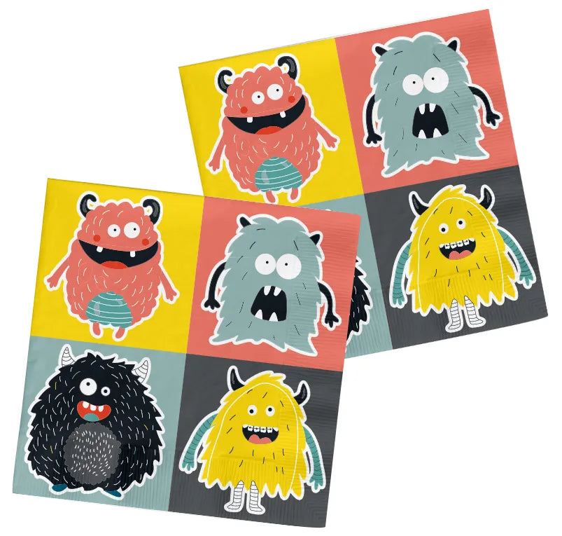 Monster Bash Party Napkins 33x33cm - 20 pieces