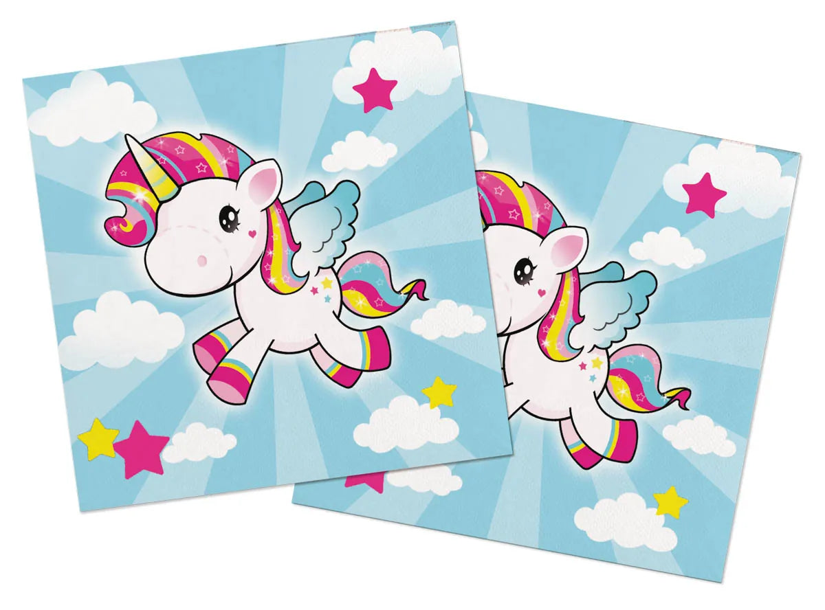 Unicorn Party Napkins 33x33 cm - 20 pieces