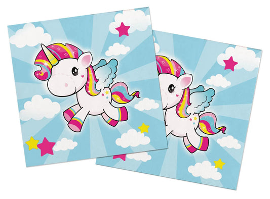 Unicorn Party Napkins 33x33 cm - 20 pieces