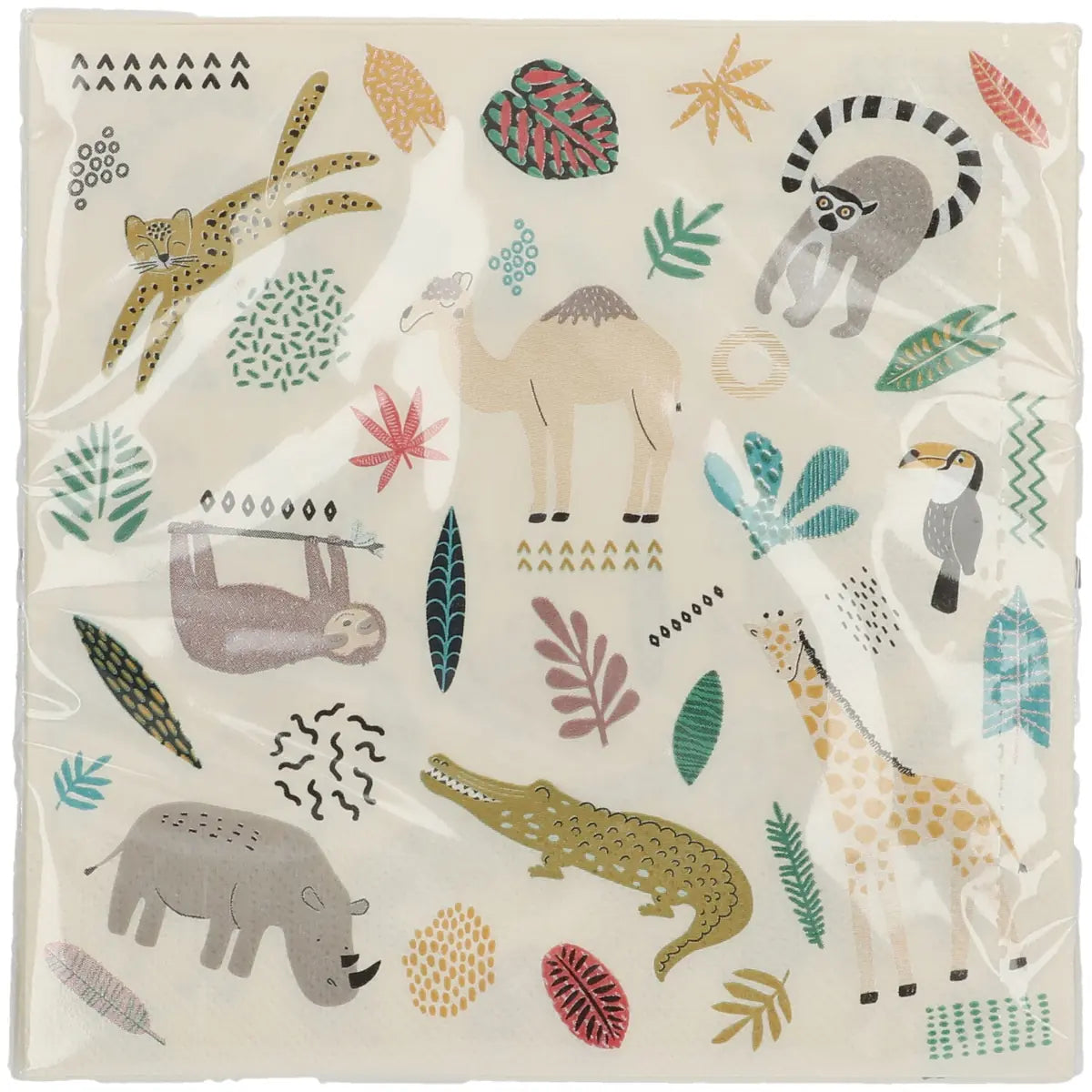 Zoo Party Paper Napkins 33x33cm - 20 Pieces
