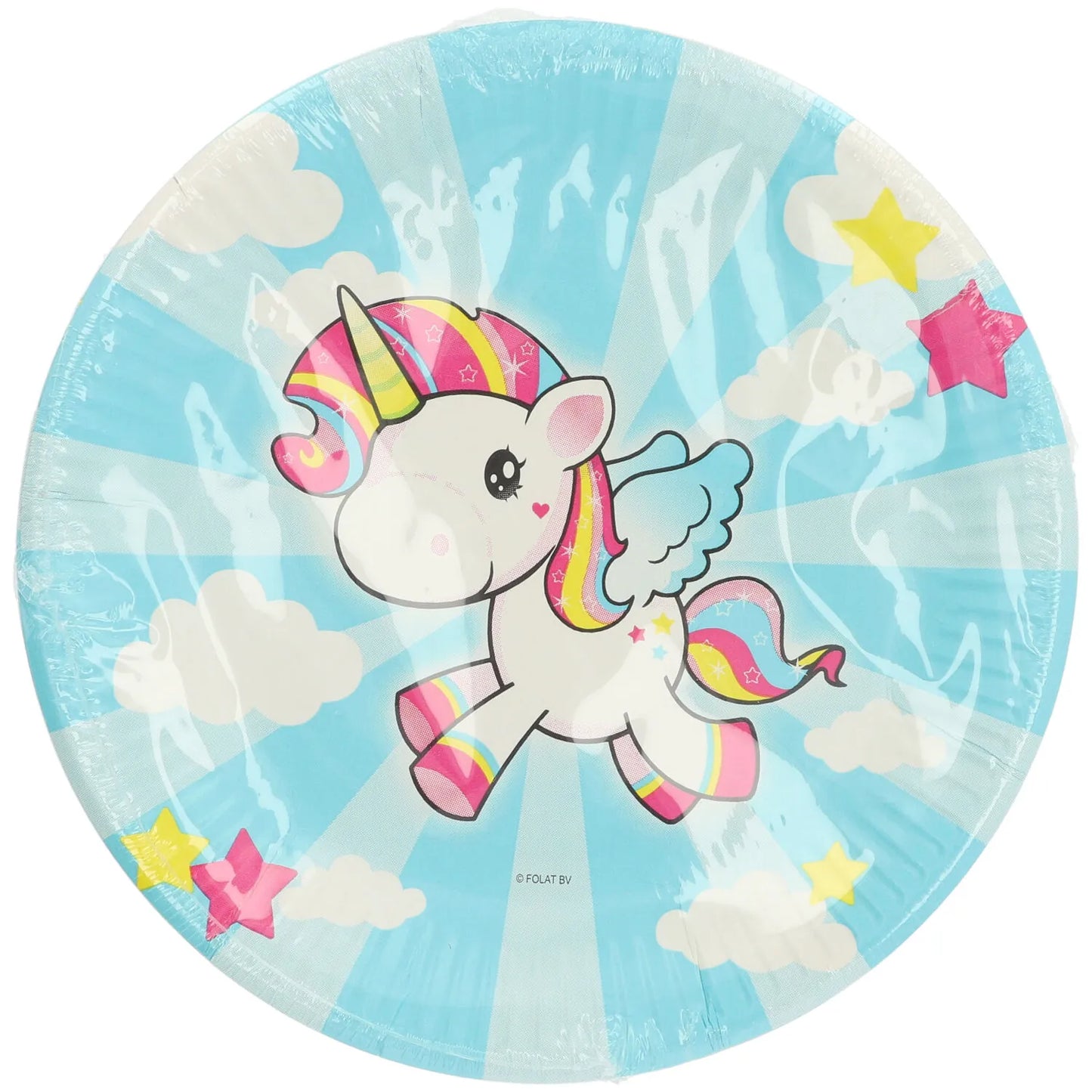 Unicorn Party Paper Plates 23 cm - 8 pieces