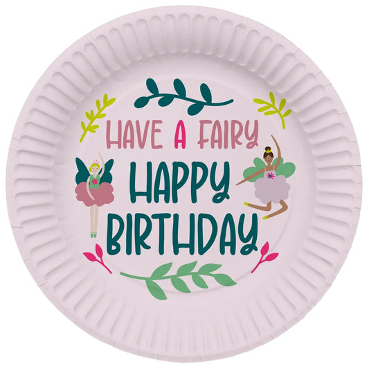 Fabulous Fairy Party Paper Plates 23cm - 8 Pieces