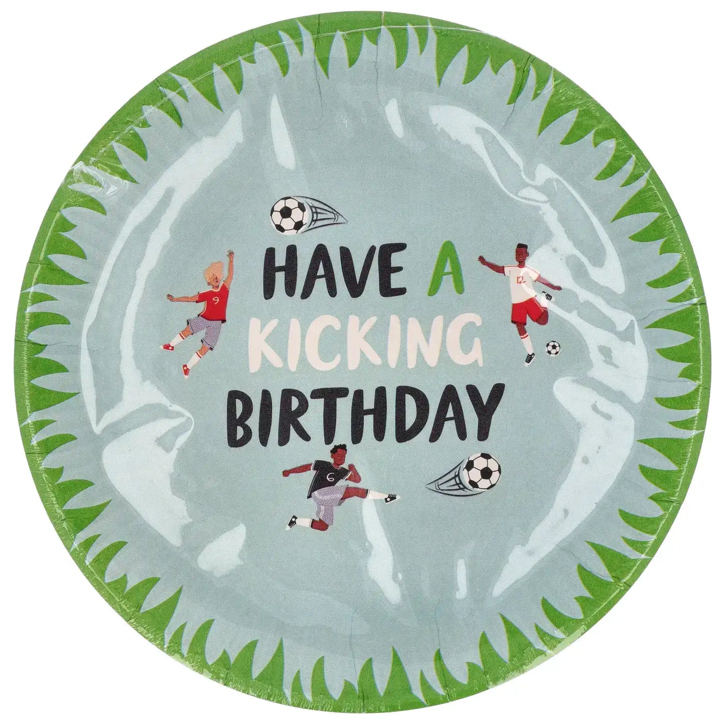 Football Party Paper Plates 23cm - 8 Pieces