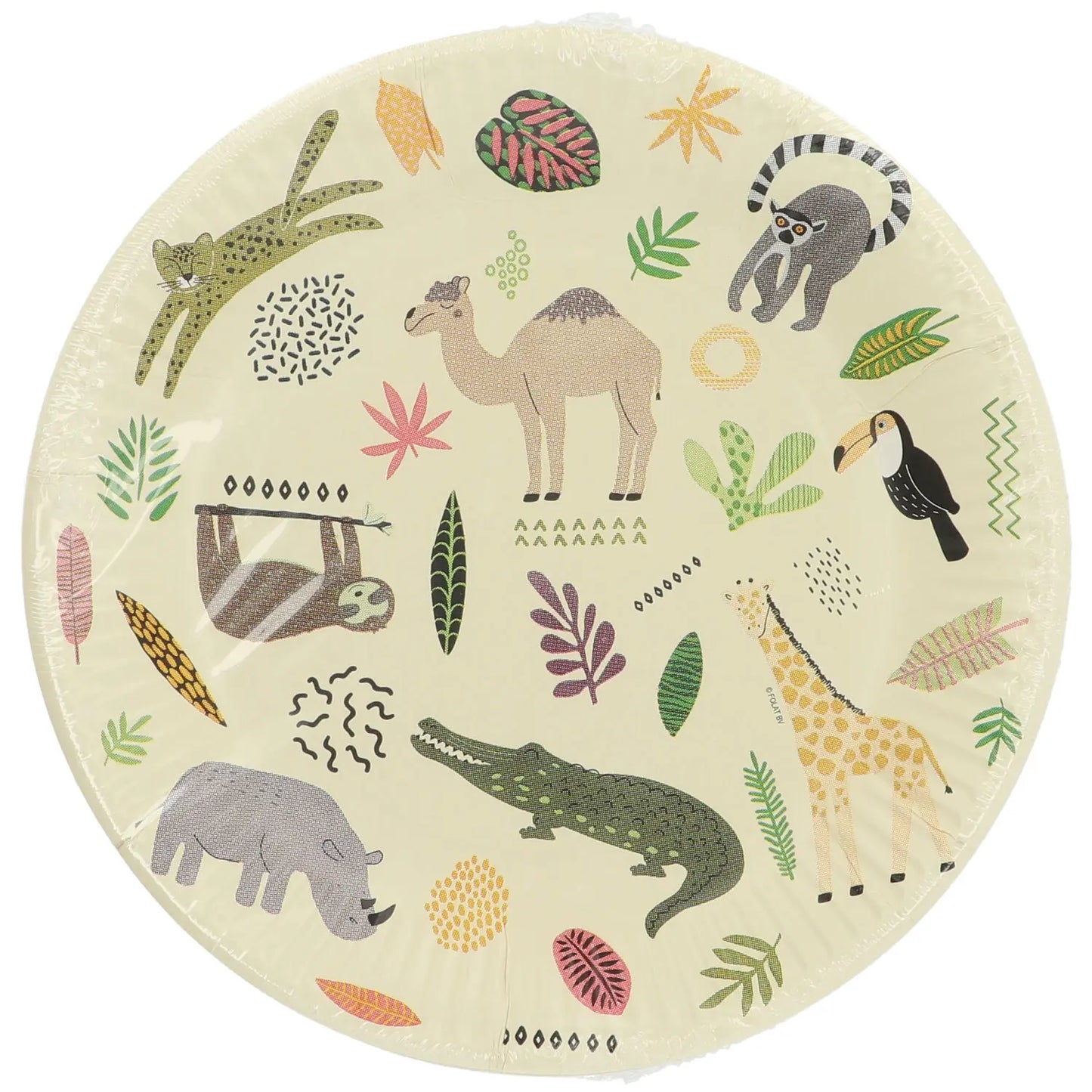 Zoo Party Paper Plates 23cm - 8 Pieces