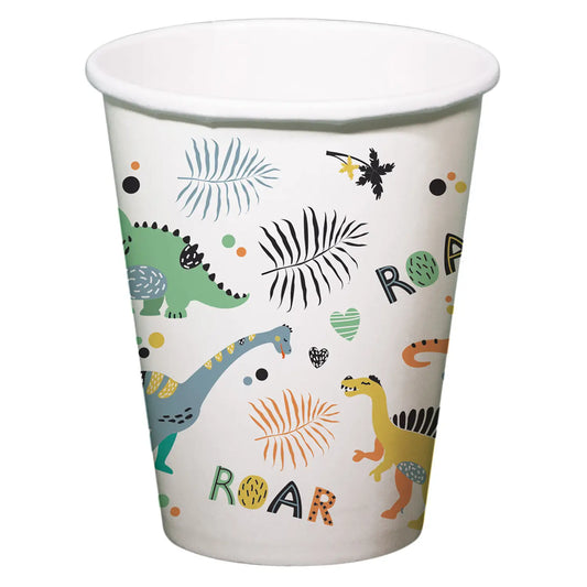 Dino Roars Party Paper Cups 250ml - 6 Pieces