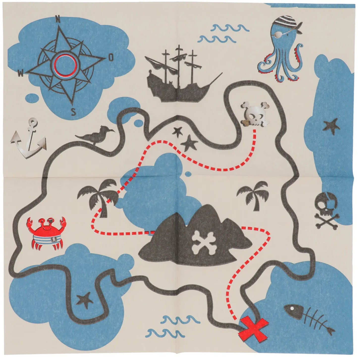 Pirate Party Napkins 33x33cm - 20 Pieces