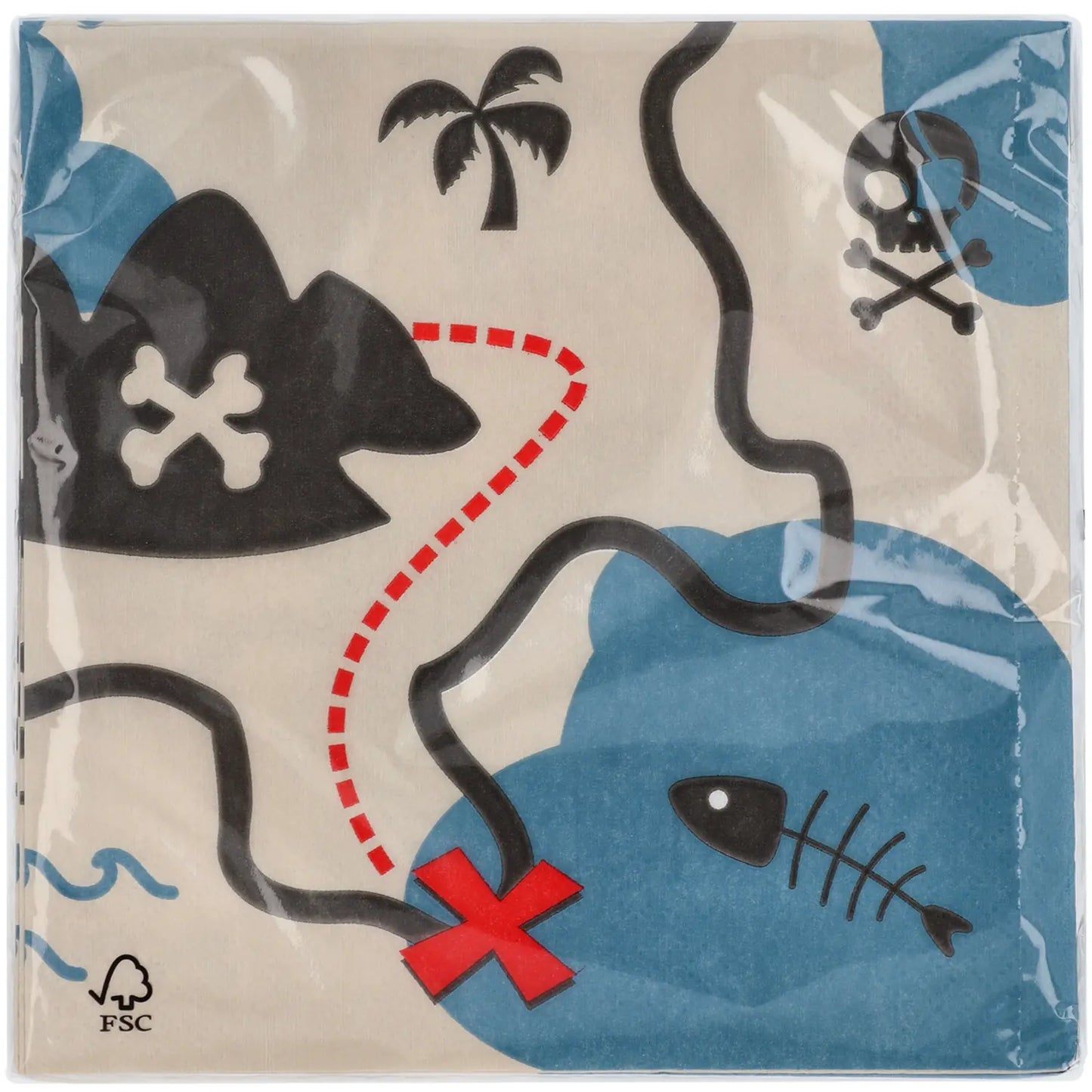 Pirate Party Napkins 33x33cm - 20 Pieces