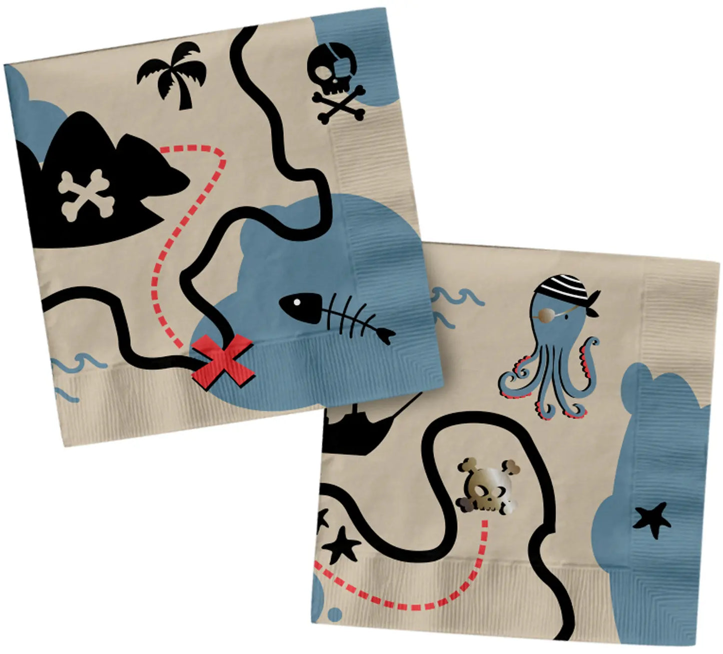 Pirate Party Napkins 33x33cm - 20 Pieces