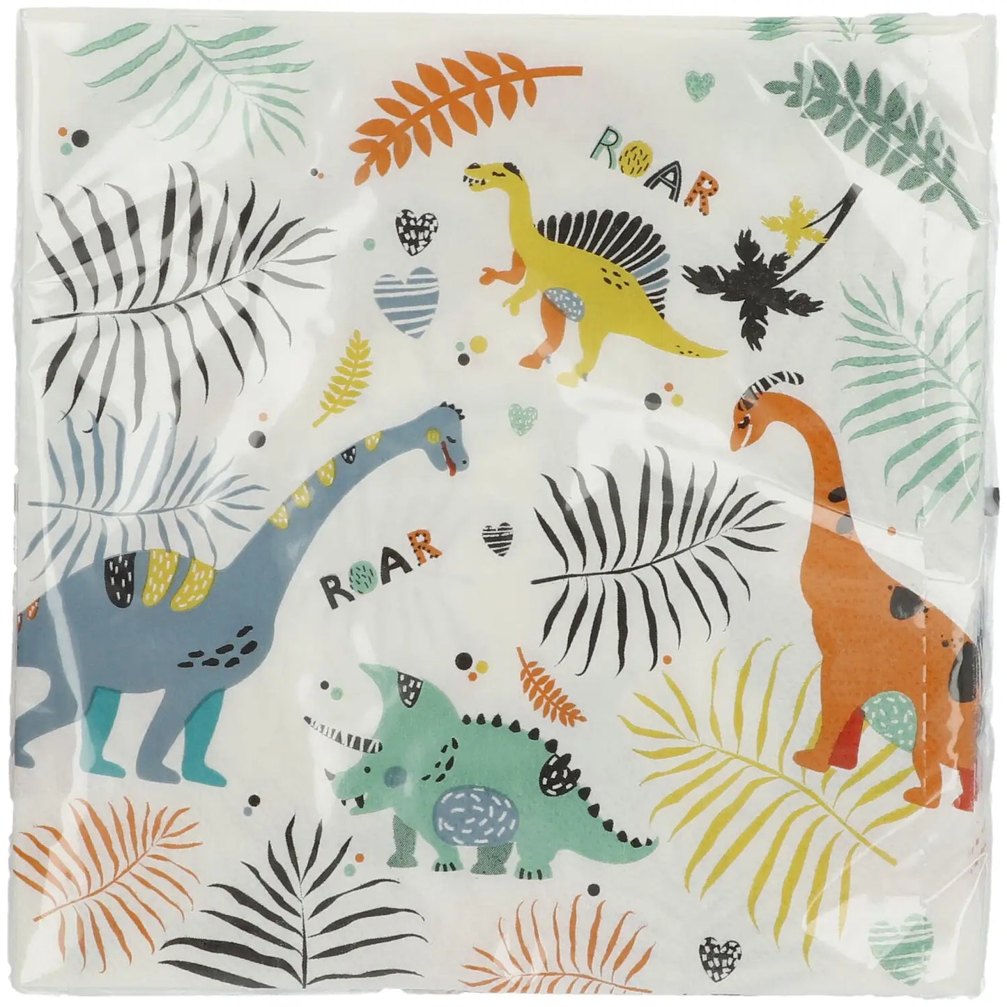 Dino Roars Party Napkins 33x33cm - 20 Pieces