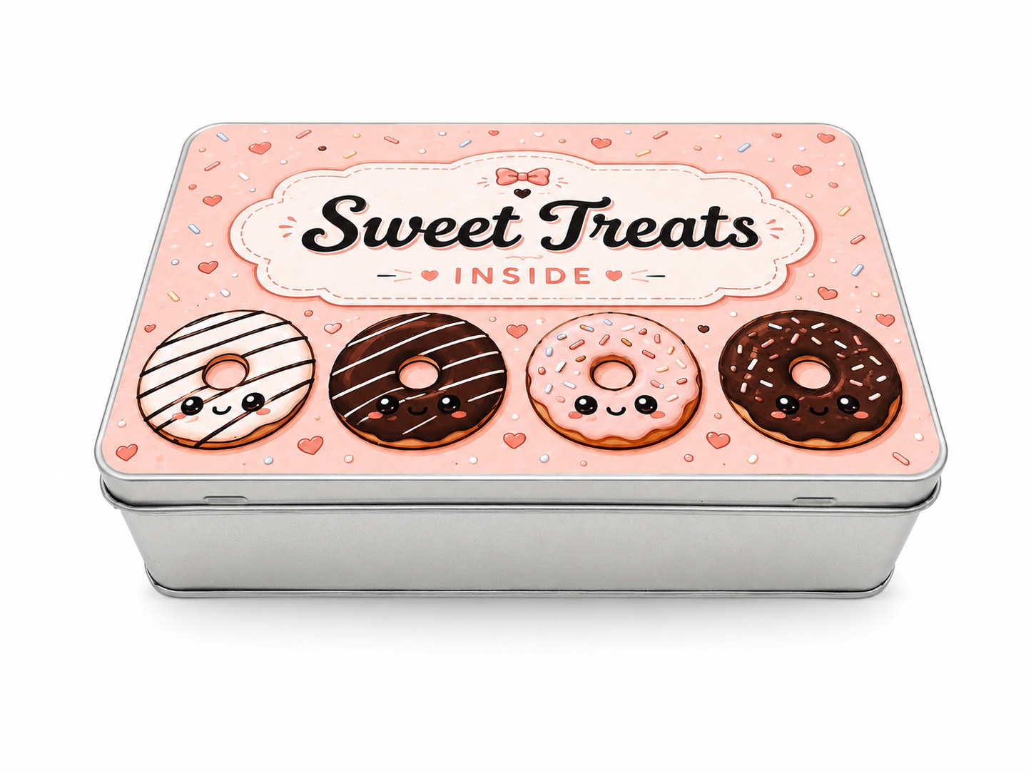 Sweet Treats Inside Doughnut Theme Gift Tin