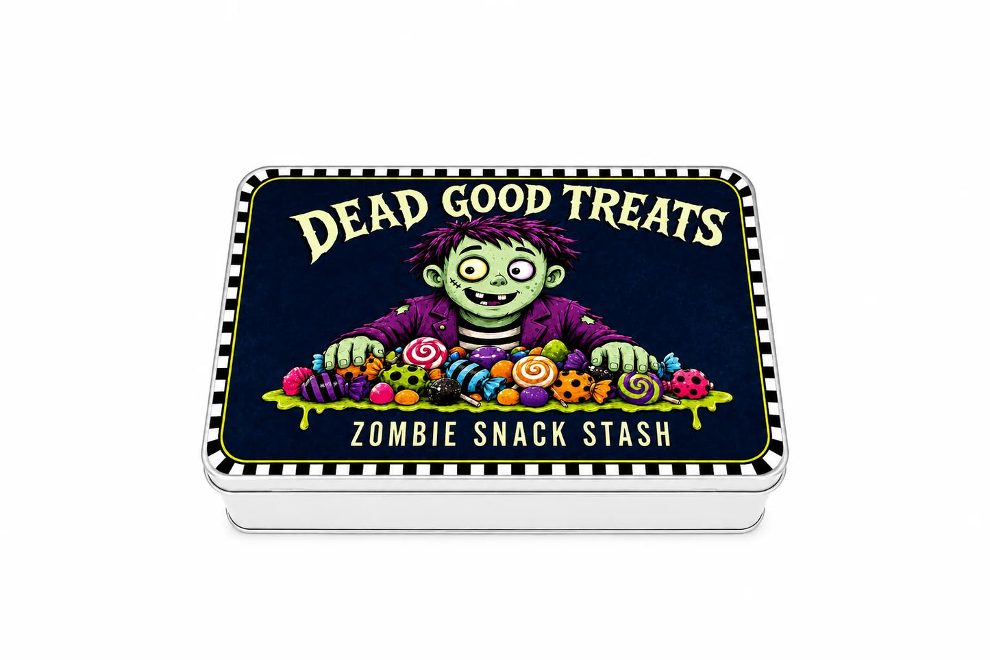 Dead Good Treats Halloween Tin - Zombie Boy