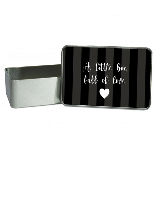 A Little Box Full of Love Black Gift Tin