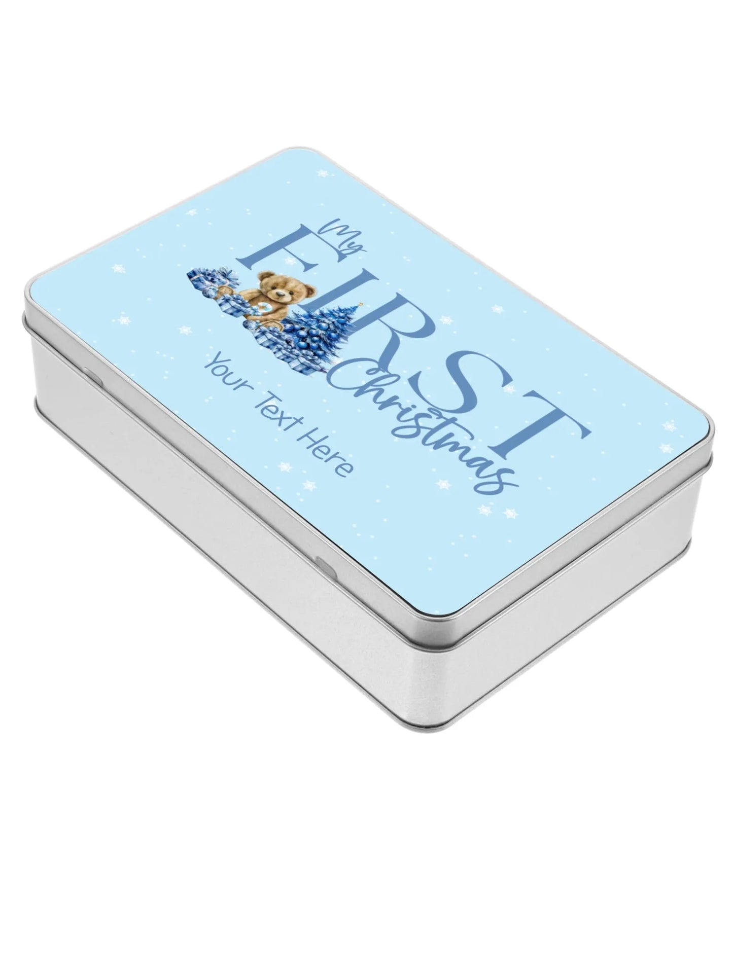 Personalised My First Christmas Tin,  Baby's Gift, Keepsake, Memory Box