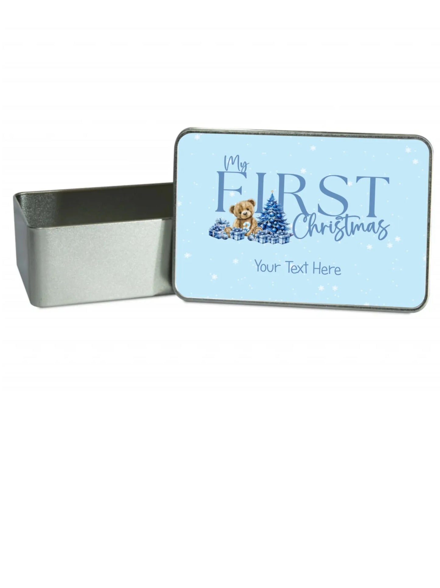 Personalised My First Christmas Tin,  Baby's Gift, Keepsake, Memory Box