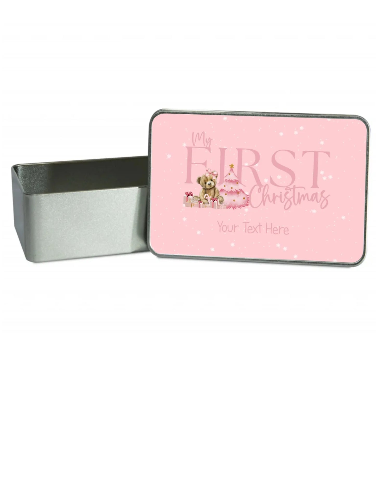 Personalised My First Christmas Tin,  Baby's Gift, Keepsake, Memory Box
