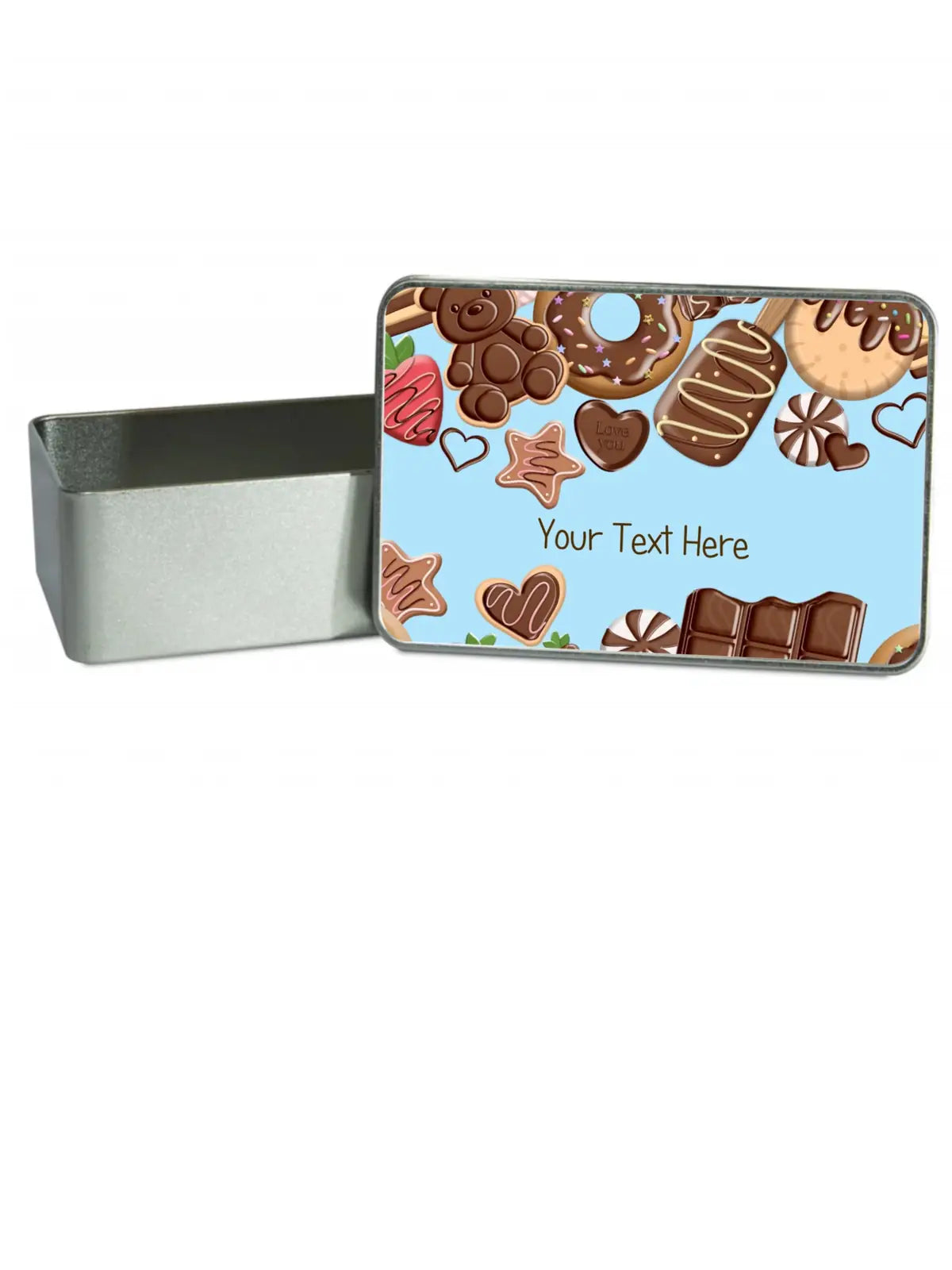 Personalised Your Text and Background Colour Storage Tin Gift