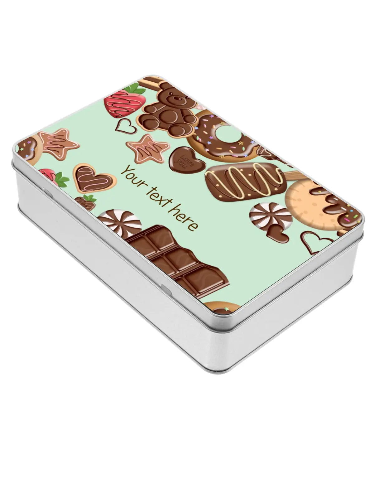 Personalised Your Text and Background Colour Storage Tin Gift