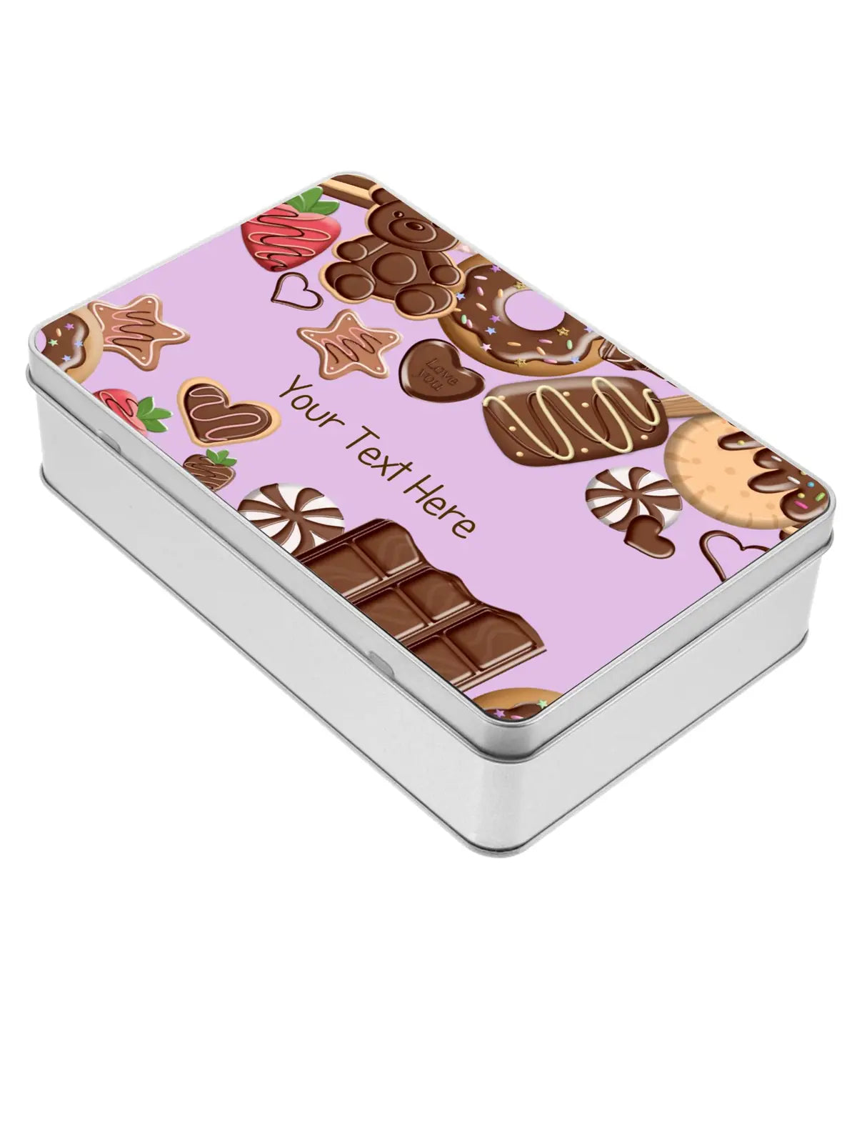 Personalised Your Text and Background Colour Storage Tin Gift