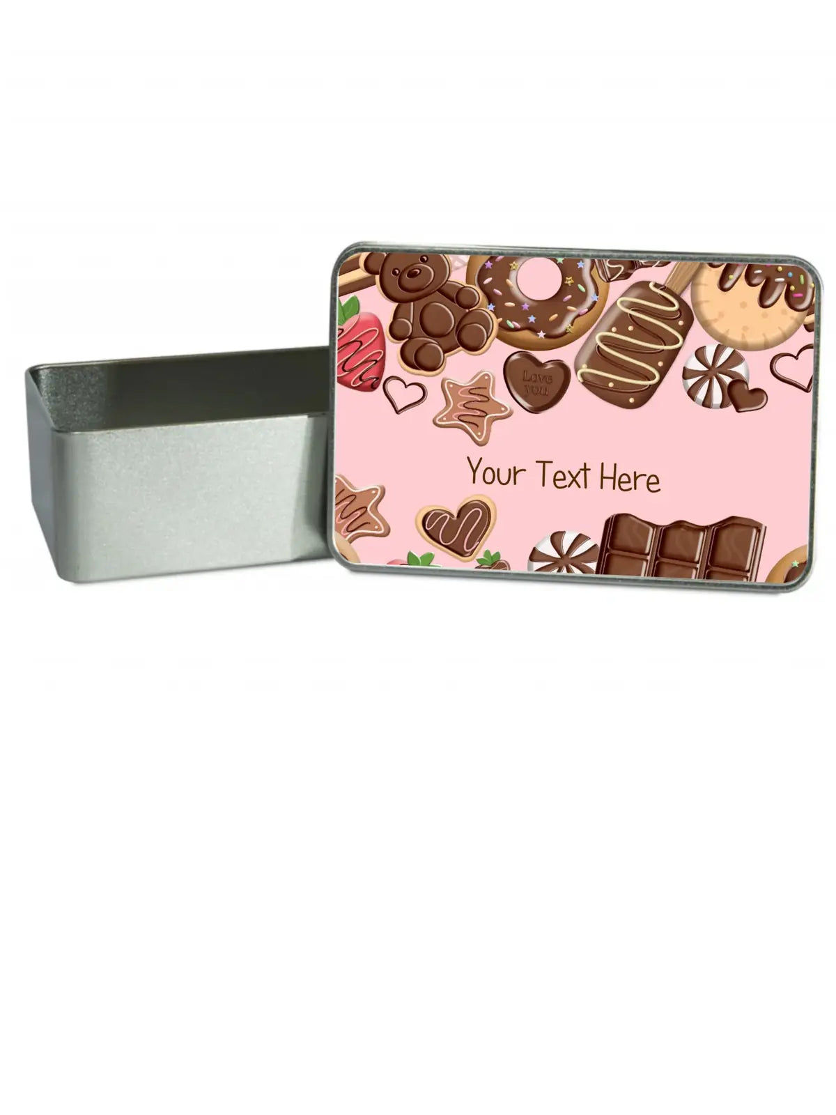 Personalised Your Text and Background Colour Storage Tin Gift